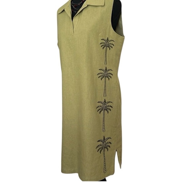 🦋PLAZA SOUTH VINTAGE Slip On 1940’S Embroidered Shirt Dress lined Size 8 - Picture 1 of 8